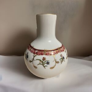 FENDI RARE Vintage 6’ Small Bud Vase With Hand Painted Gold Accents floral VTG